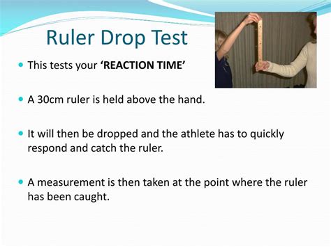 ruler drop test reaction times|ruler drop test results table.